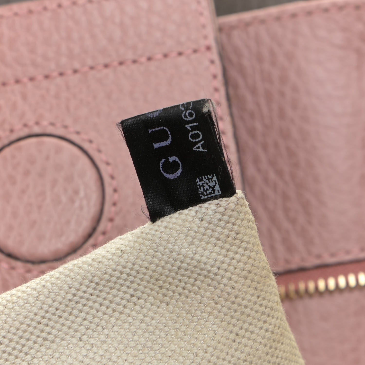 Gucci Dollar Calfskin Medium Swing Tote Grey Field Soft Pink 7 of 29