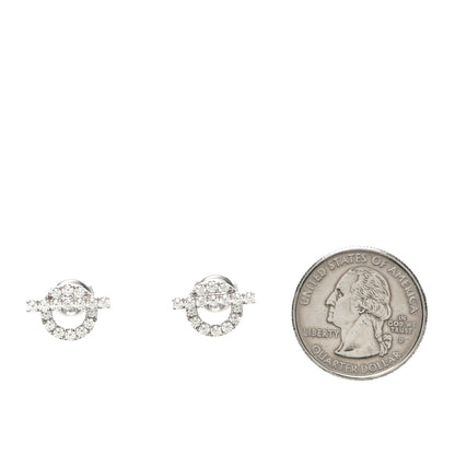 Hermes 18K White Gold Diamond Finesse Earrings 2 of 5