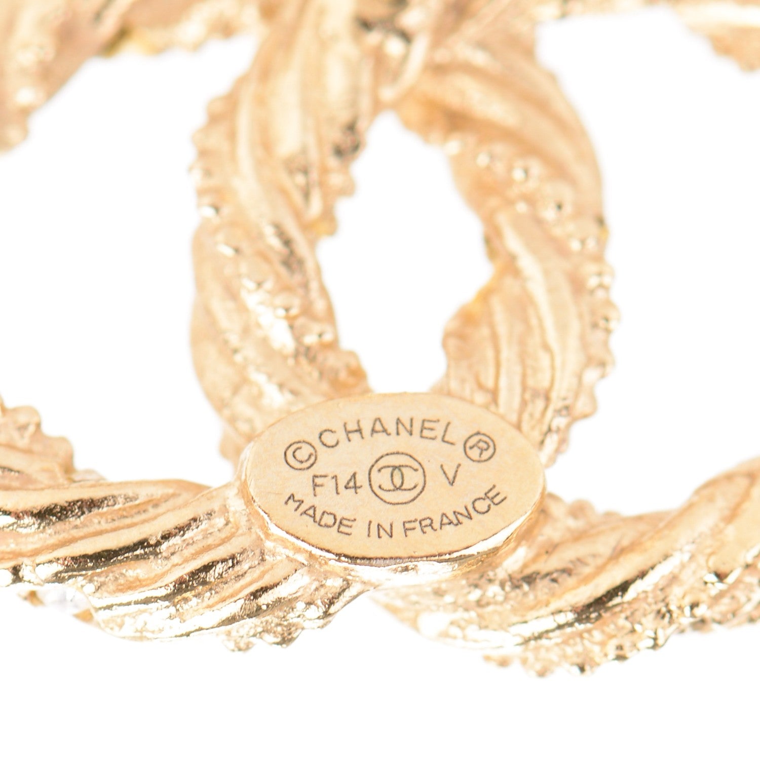 Chanel Crystal Twisted CC Earrings Gold 4 of 6
