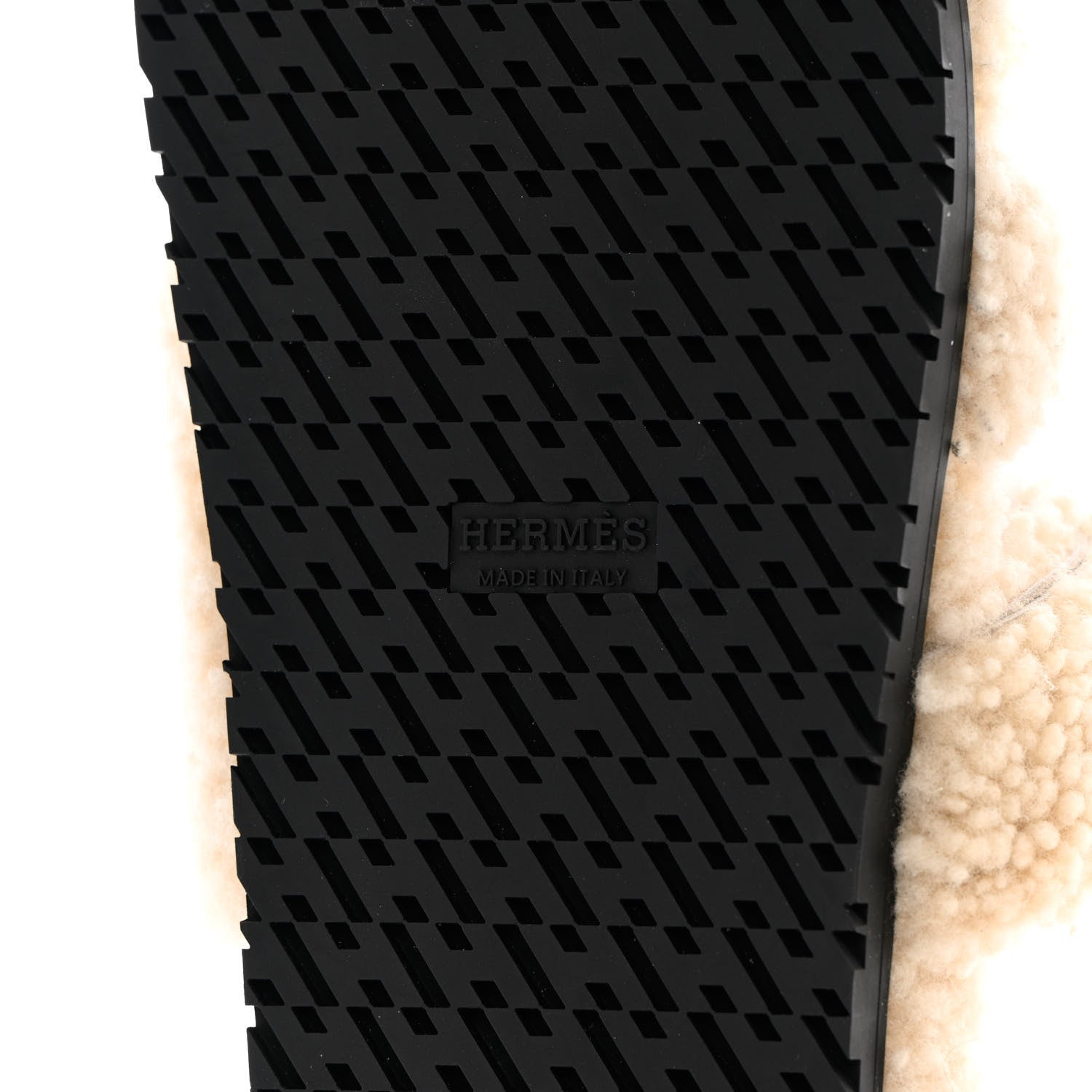 Hermes Woolskin Womens Chypre Sandals 38 Ecru 7 of 8