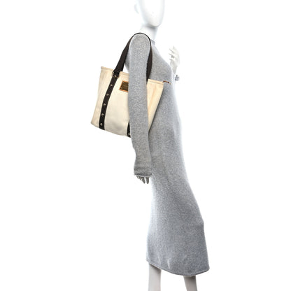 Louis Vuitton Toile Antigua Cabas MM Tote White 3 of 17