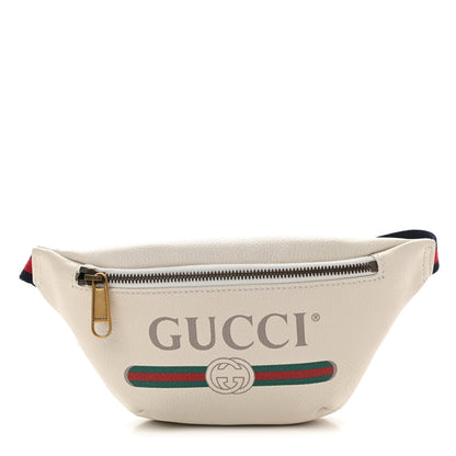 Gucci Grained Calfskin Small Logo Belt Bag White 1 of 9