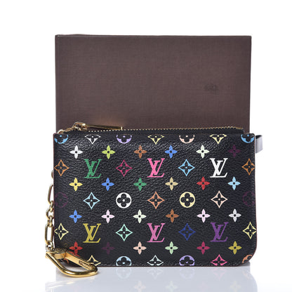 Louis Vuitton Monogram Multicolor Key Pouch Black Grenade 7 of 7