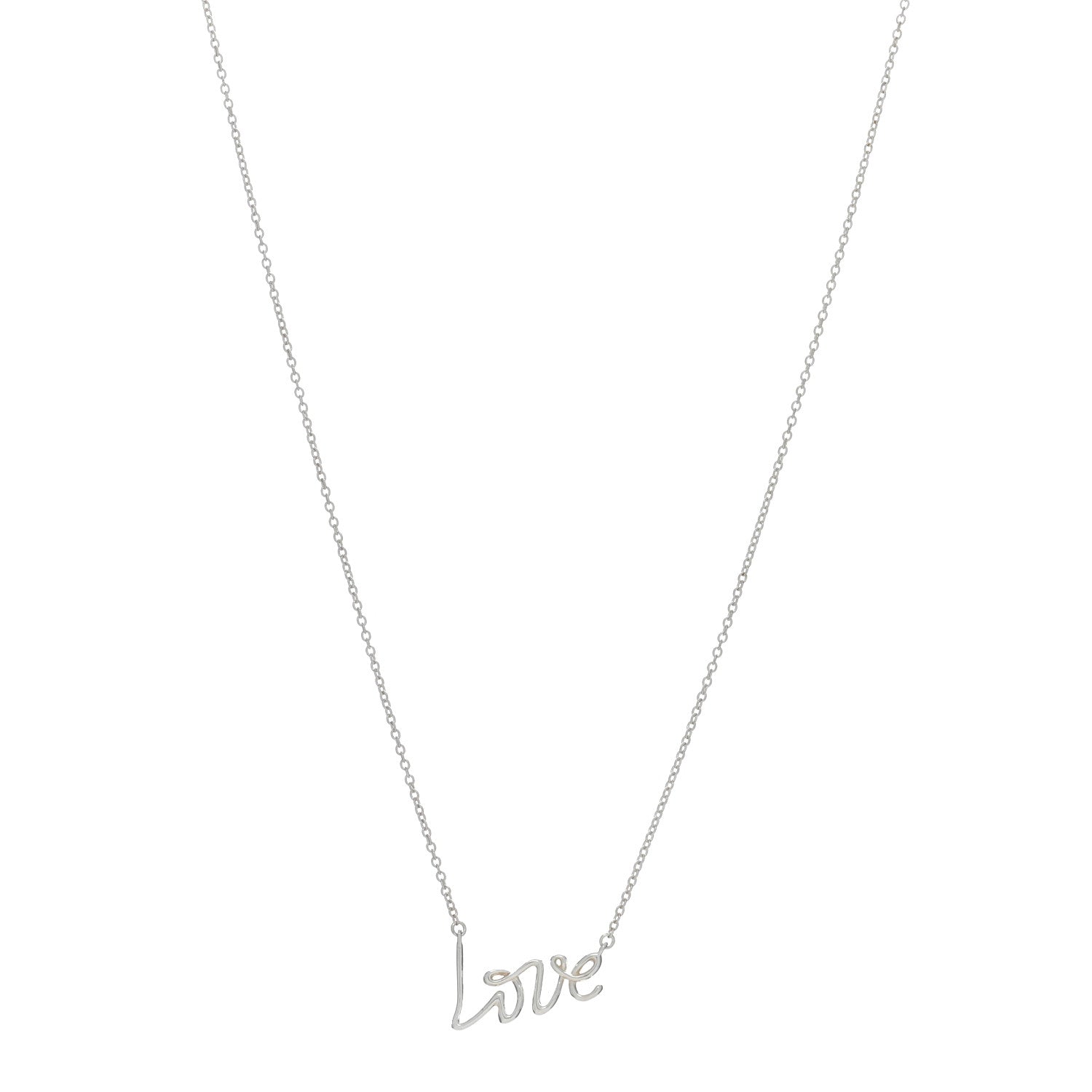 Tiffany Sterling Silver Paloma Picasso Graffiti Love Pendant Necklace 1 of 4