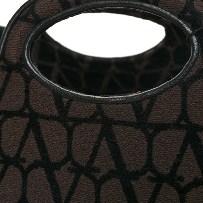 Valentino Garavani Toile Iconographe Goatskin Le Troisieme Shopping Bag Black Fondant 10 of 10