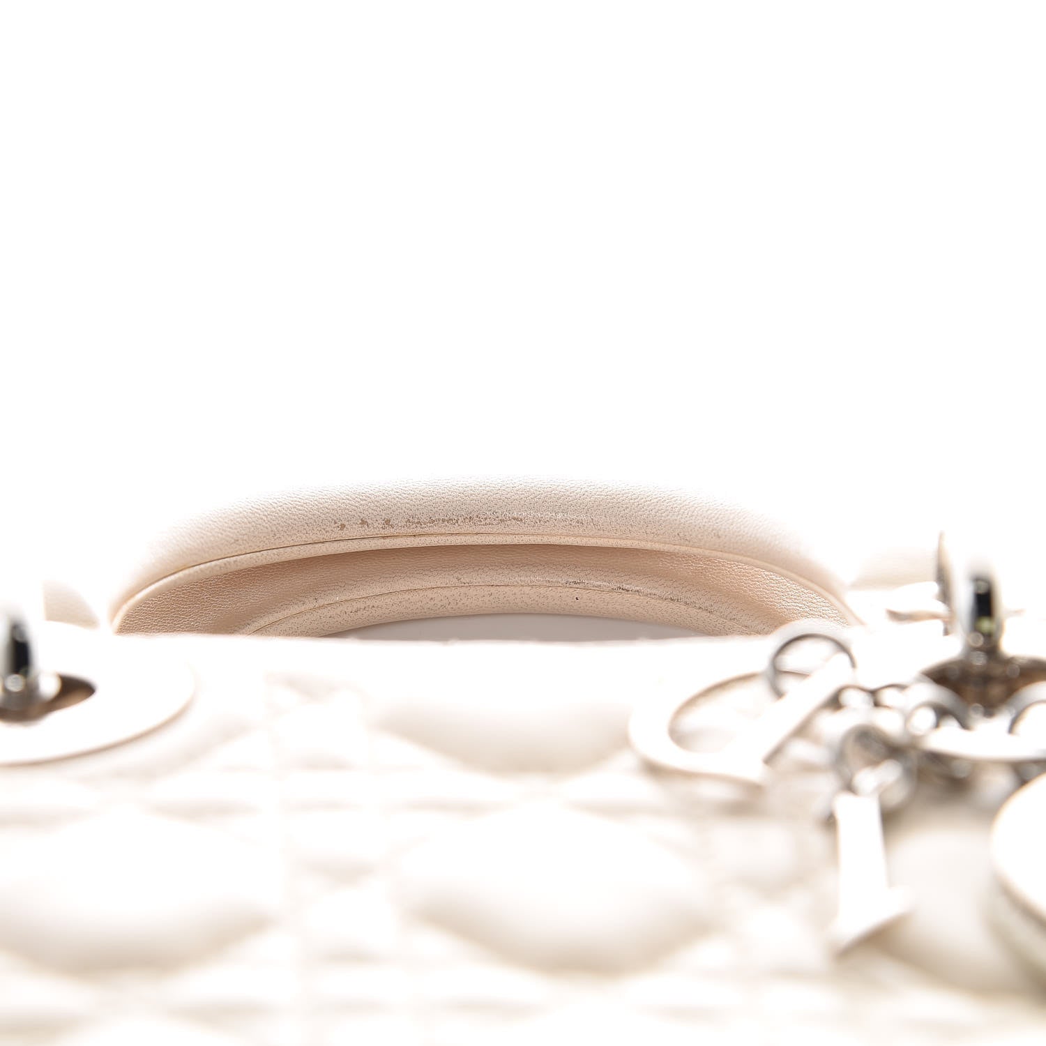 Christian Dior Lambskin Cannage Mini Lady Dior Light Beige 15 of 20