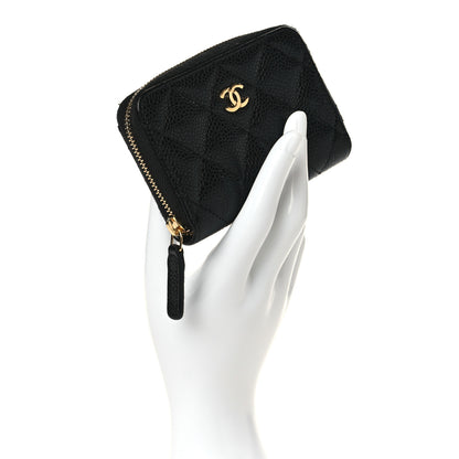 Chanel Caviar Quilted Classic Zipped Coin Purse Black 2 of 8