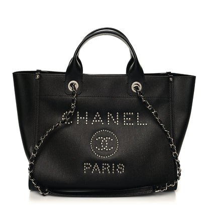 Chanel Caviar Small Studded Deauville Tote Black 1 of 10