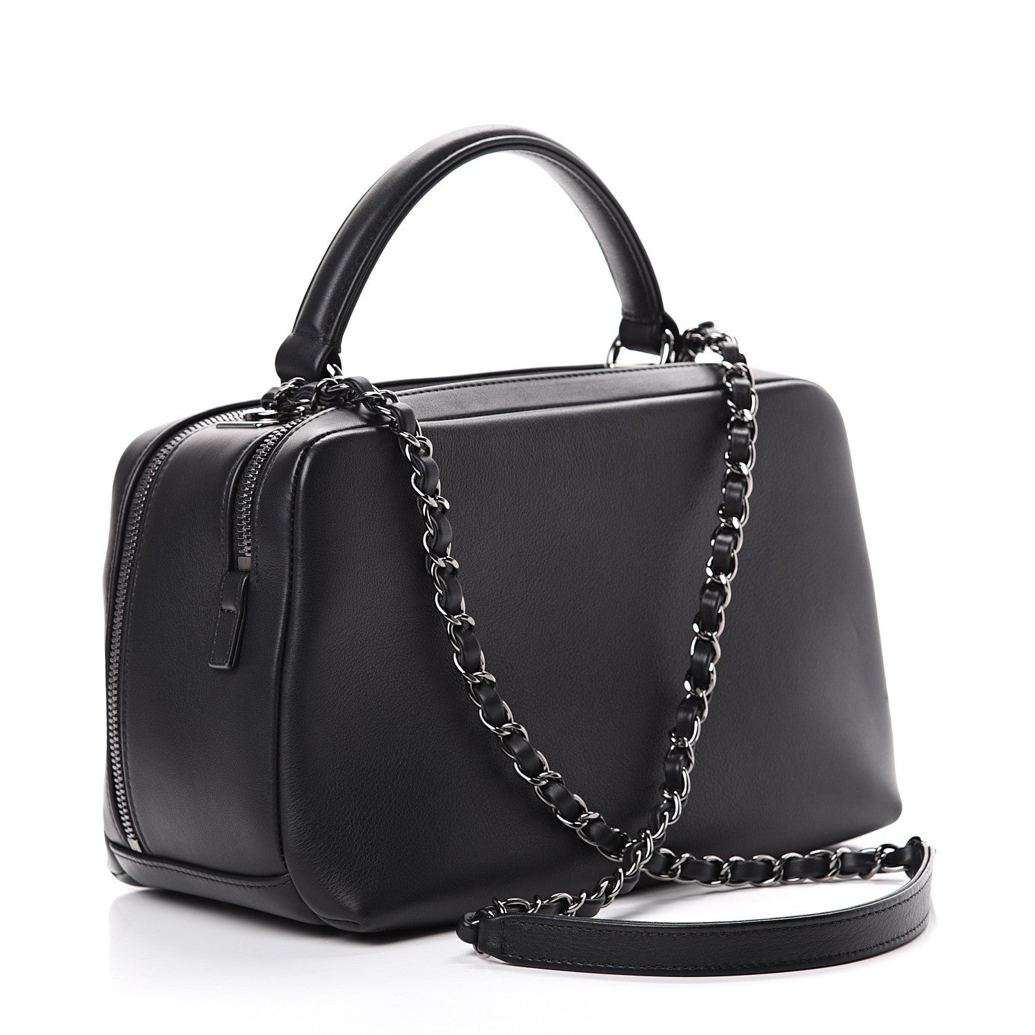 Chanel Calfskin Small Trendy CC Bowling Bag Black 2 of 11