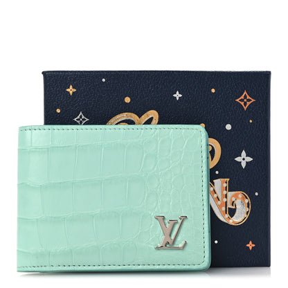 Louis Vuitton Alligator Multiple Wallet Lagoon 7 of 7
