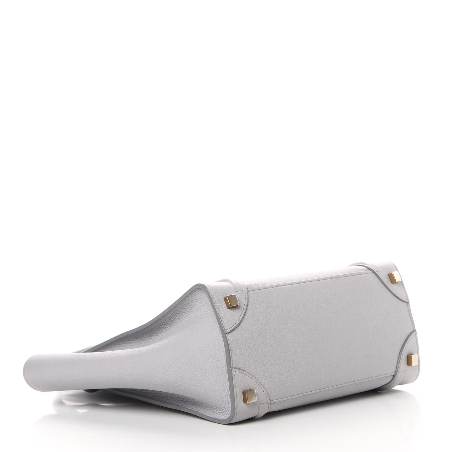 Drummed Calfskin Micro Luggage Light Grey