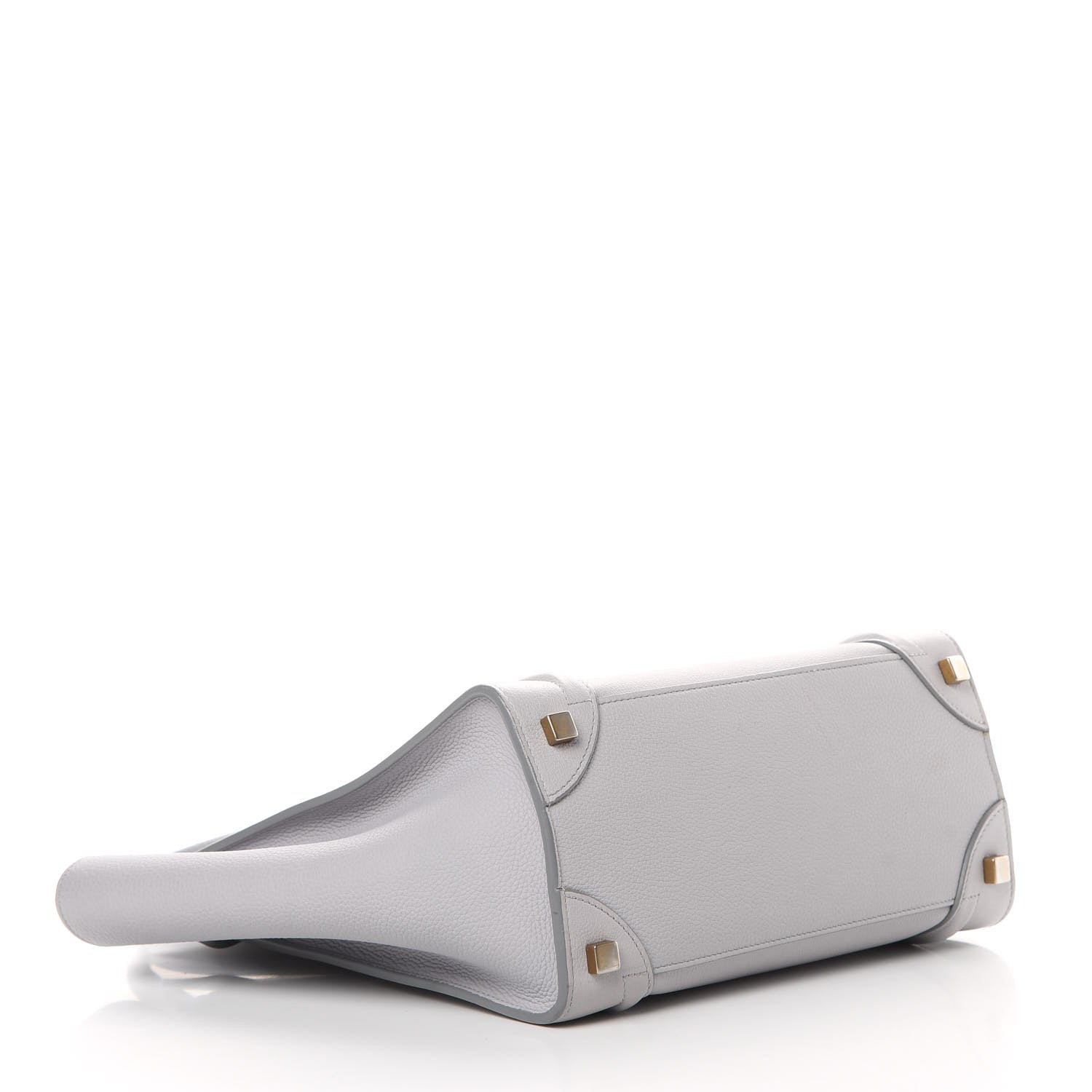 Celine Drummed Calfskin Micro Luggage Light Grey 4 of 12