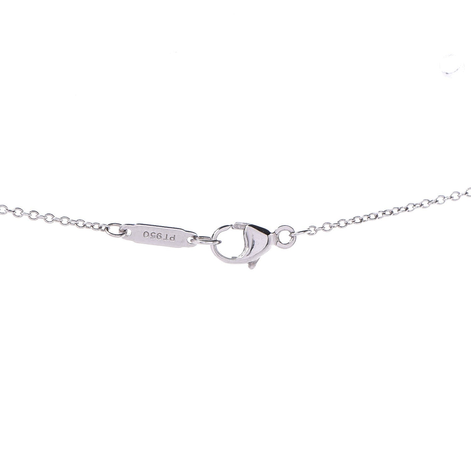 Tiffany Platinum Diamond Blue Sapphire Legacy Pendant Necklace 5 of 8