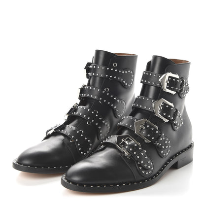 Givenchy Calfskin Studded Prue Buckle Bootie 39.5 Black 3 of 9