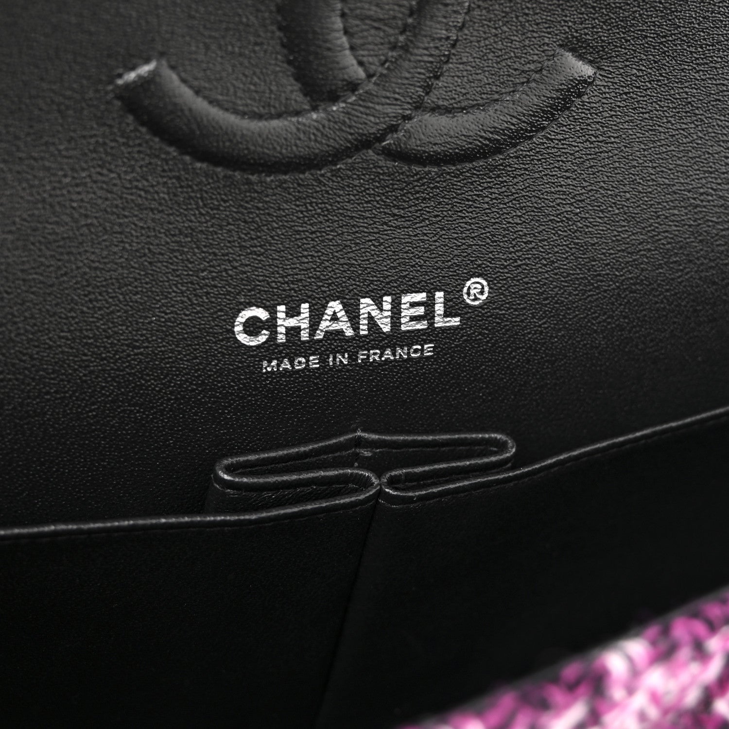 Chanel Crystal Tweed Quilted Medium Double Flap Purple Multicolor 12 of 20