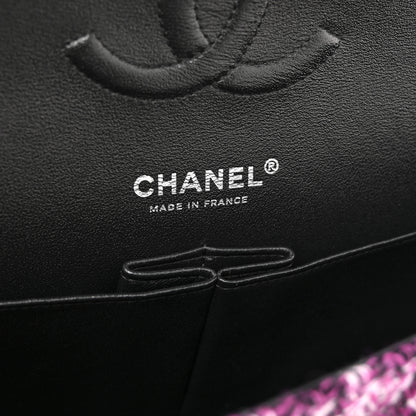 Chanel Crystal Tweed Quilted Medium Double Flap Purple Multicolor 12 of 20