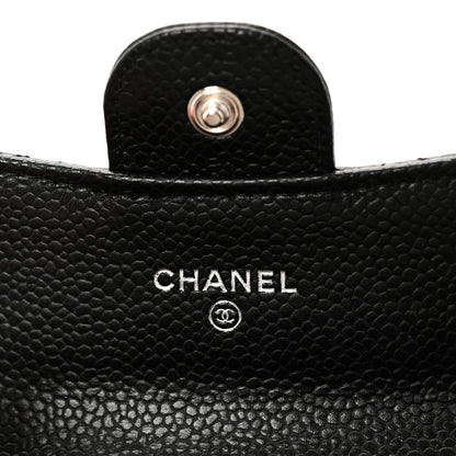 Chanel Caviar Quilted Flap Card Holder Wallet Black 6 of 9