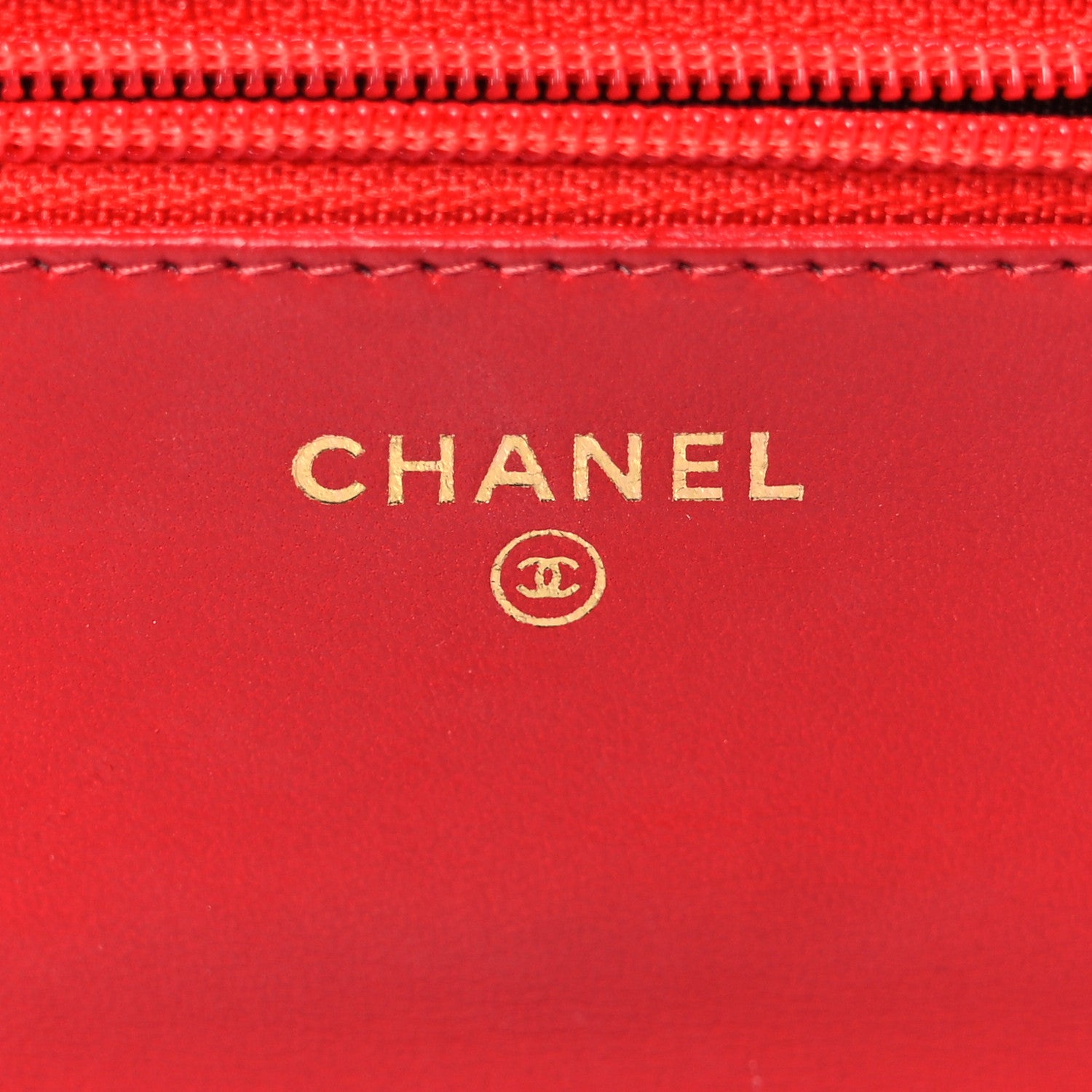 Chanel Lambskin Quilted Trendy CC Wallet On Chain WOC Red 6 of 12