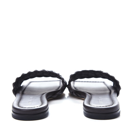 Bottega Veneta Nappa Intrecciato Squared Toe Flat Sandals 36 Espresso 7 of 10