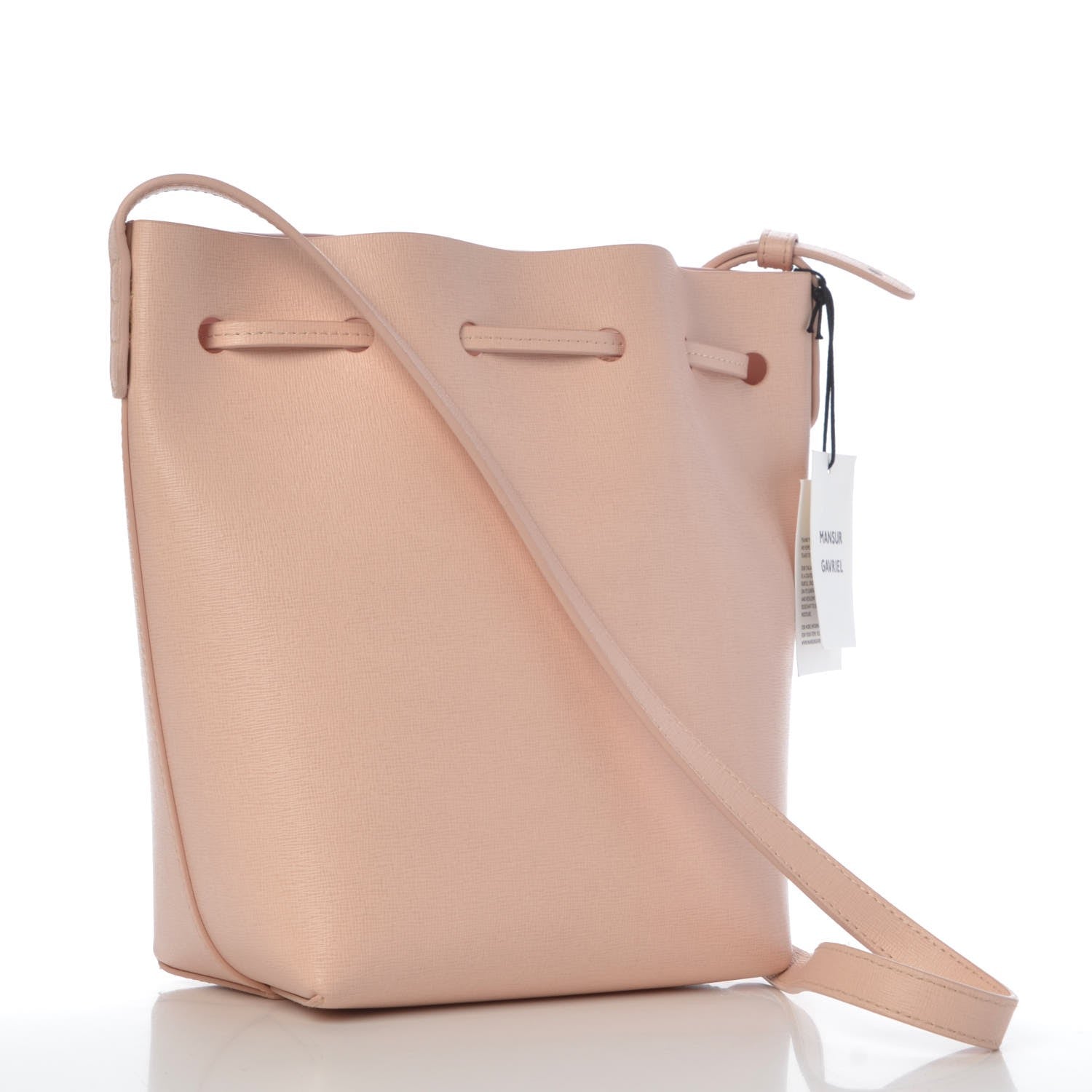 Mansur Gavriel Saffiano Mini Bucket Bag Rosa 3 of 7