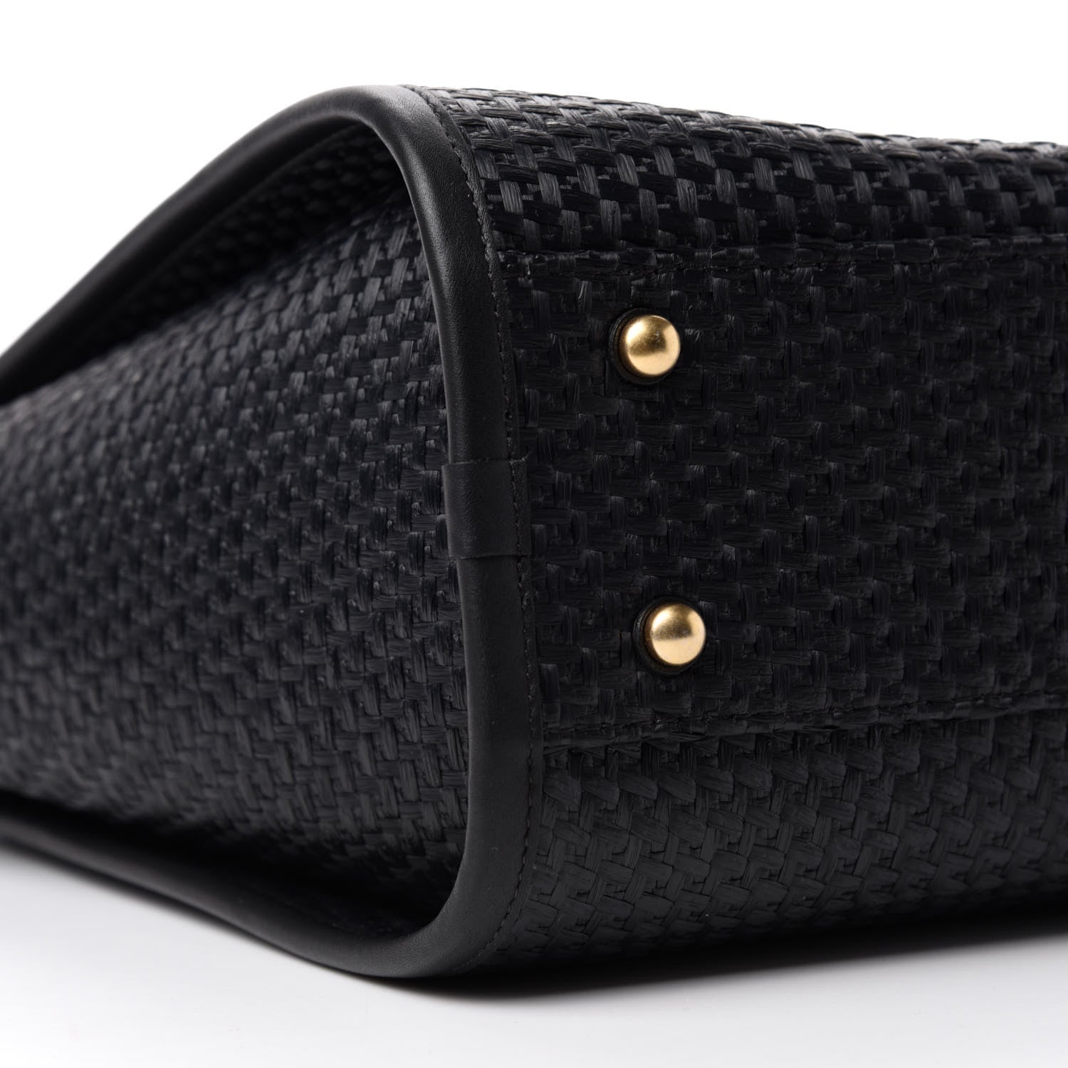 Chanel Woven Straw Raffia Small Deauville Tote Black 6 of 11