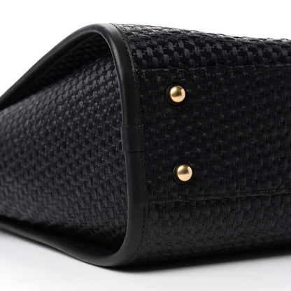 Chanel Woven Straw Raffia Small Deauville Tote Black 6 of 11