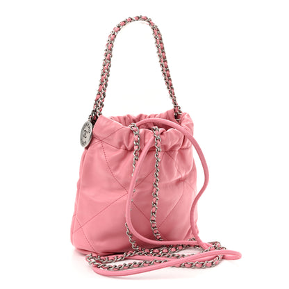 Chanel Shiny Calfskin Quilted Mini Chanel 22 Pink 3 of 11