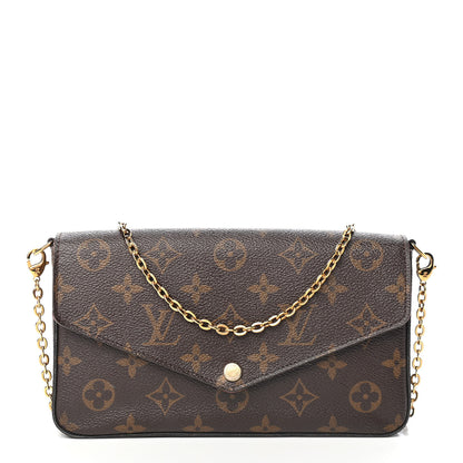 Louis Vuitton Monogram Pochette Felicie Chain Wallet Fuchsia 3 of 11