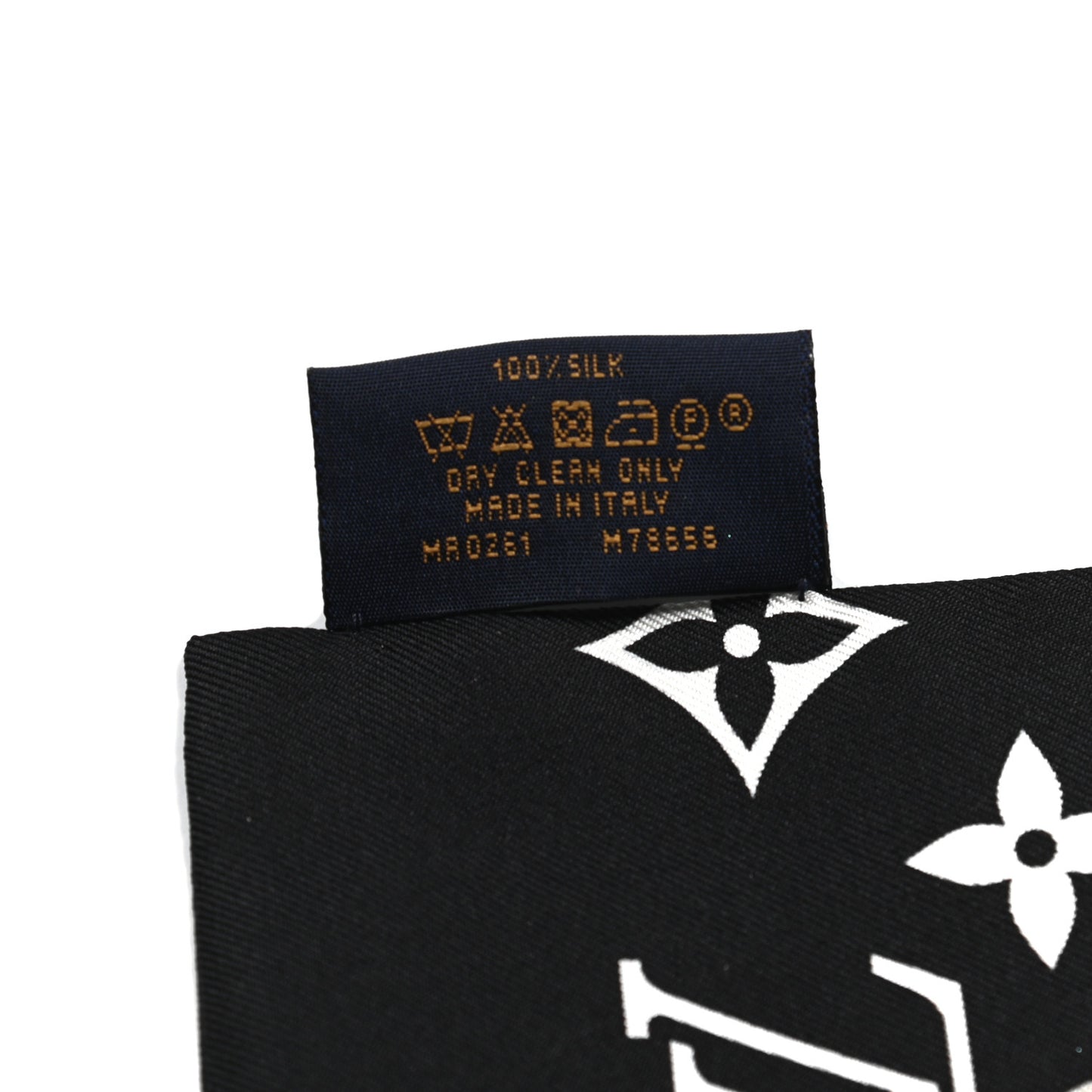 Silk Monogram Confidential Bandeau Black