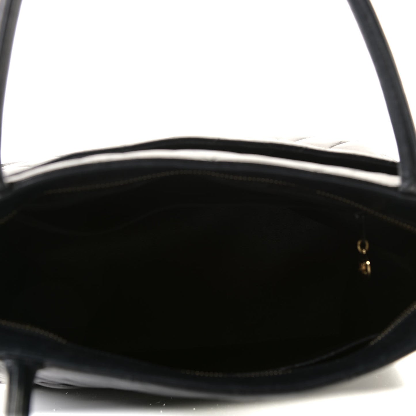 Lambskin Quilted Medallion Tote Black