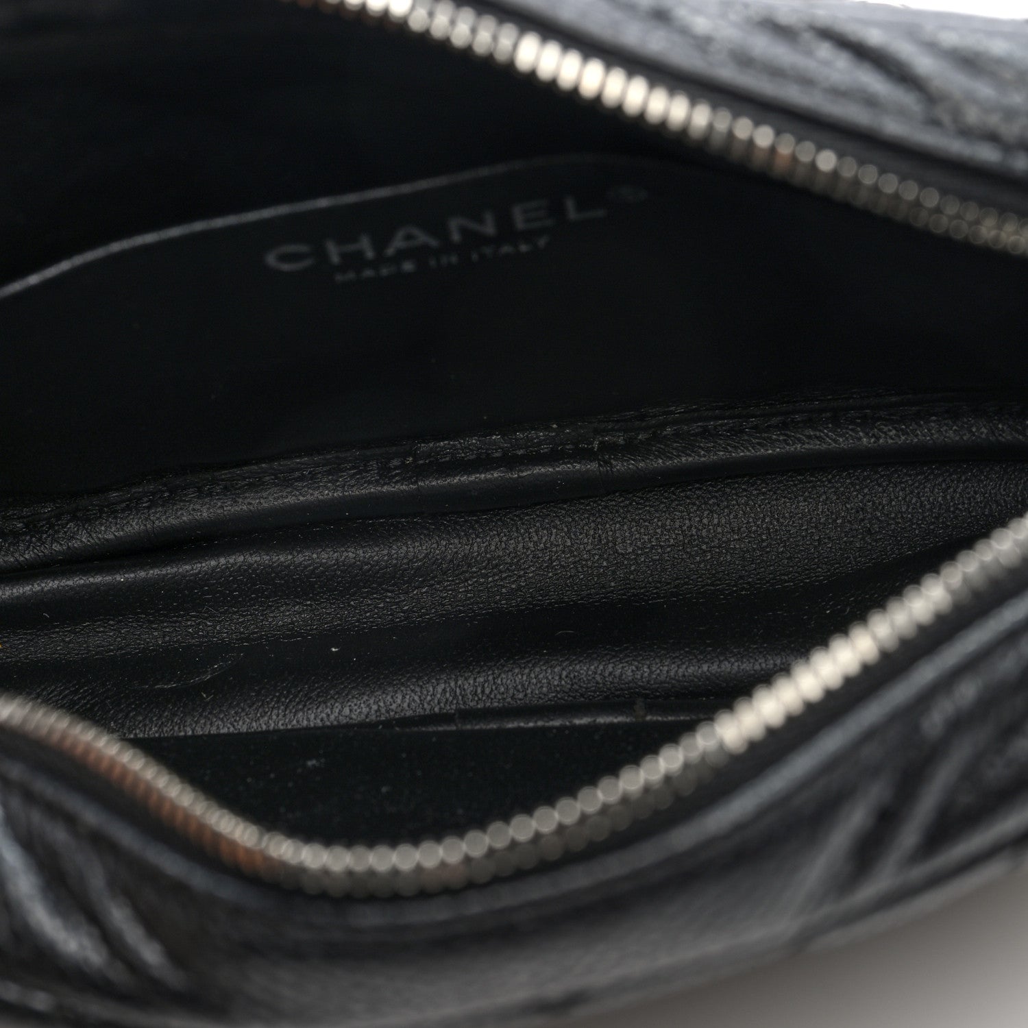 Chanel Caviar Chevron Quilted Camera Case  Black 5 of 10