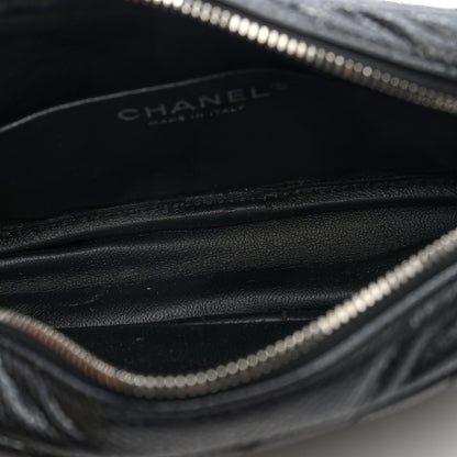 Chanel Caviar Chevron Quilted Camera Case  Black 5 of 10