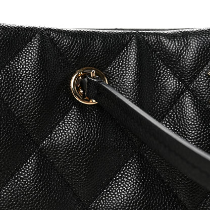 Chanel Caviar Quilted Large CC Shopping Tote Black 9 of 12