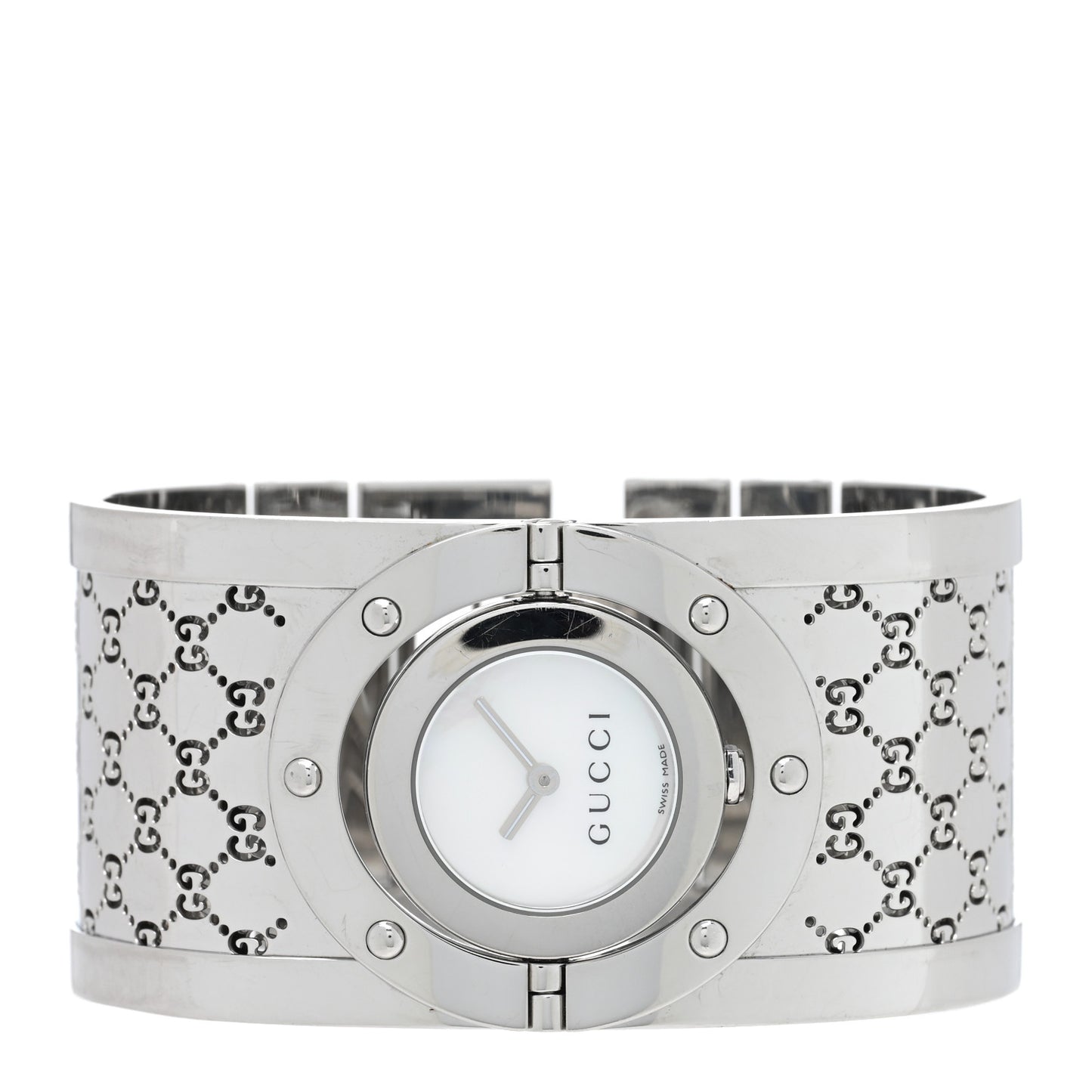 Stainless Steel Mother of Pearl 33mm Twirl Quartz Watch