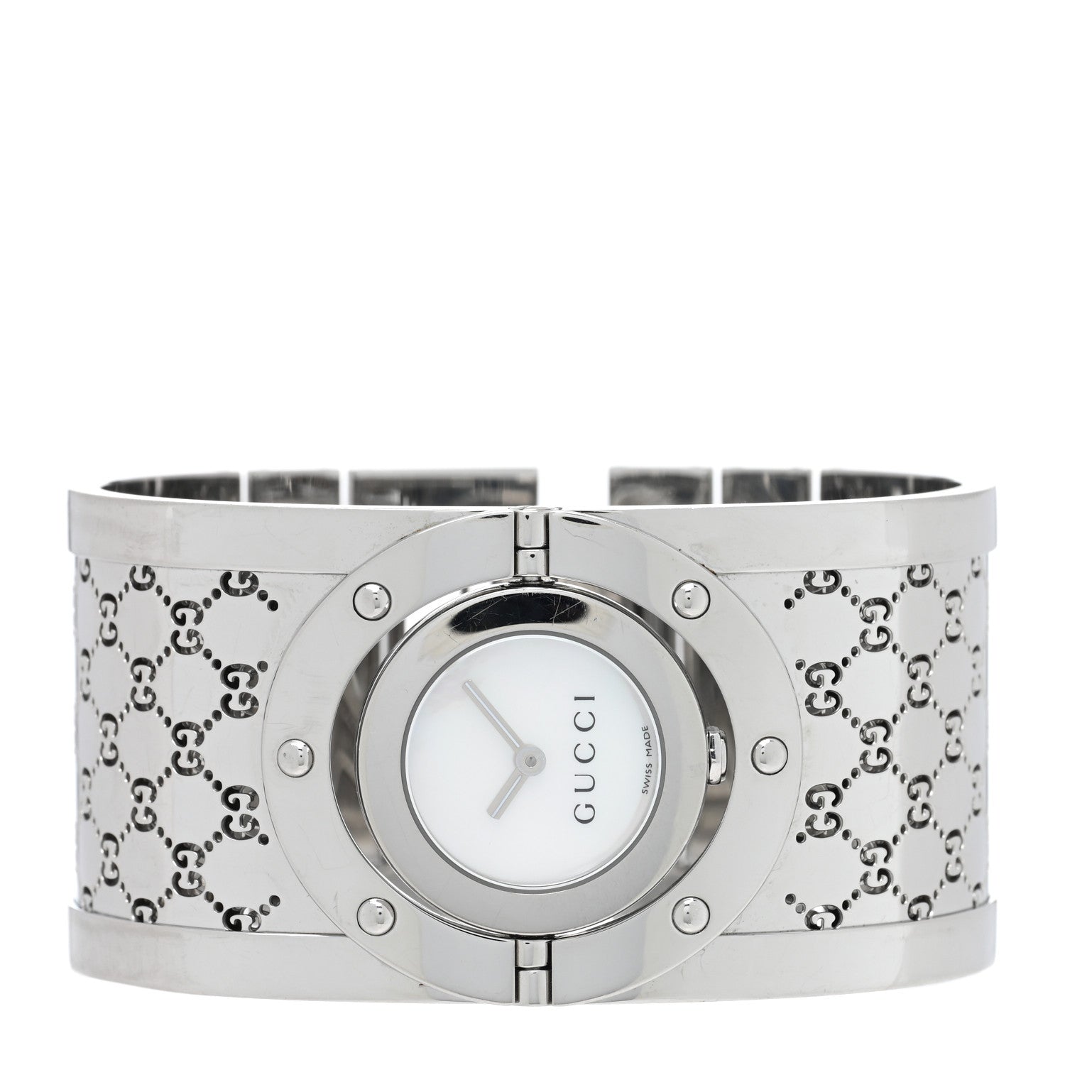 Gucci Stainless Steel Mother of Pearl 33mm Twirl Quartz Watch 2 of 5