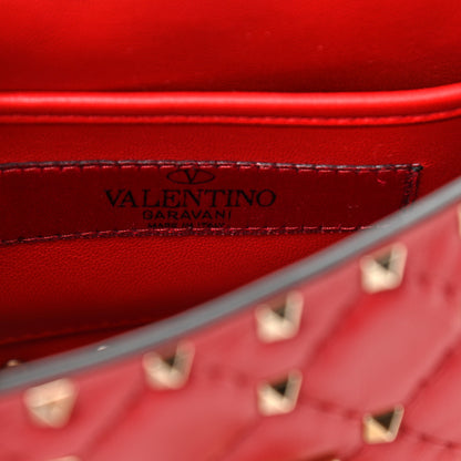 Valentino Garavani Nappa Small Rockstud Spike Shoulder Bag Rosso Valentino 6 of 9