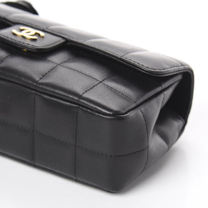 Chanel Lambskin Quilted Mini Chocolate Bar Camellia Flap Black 8 of 8