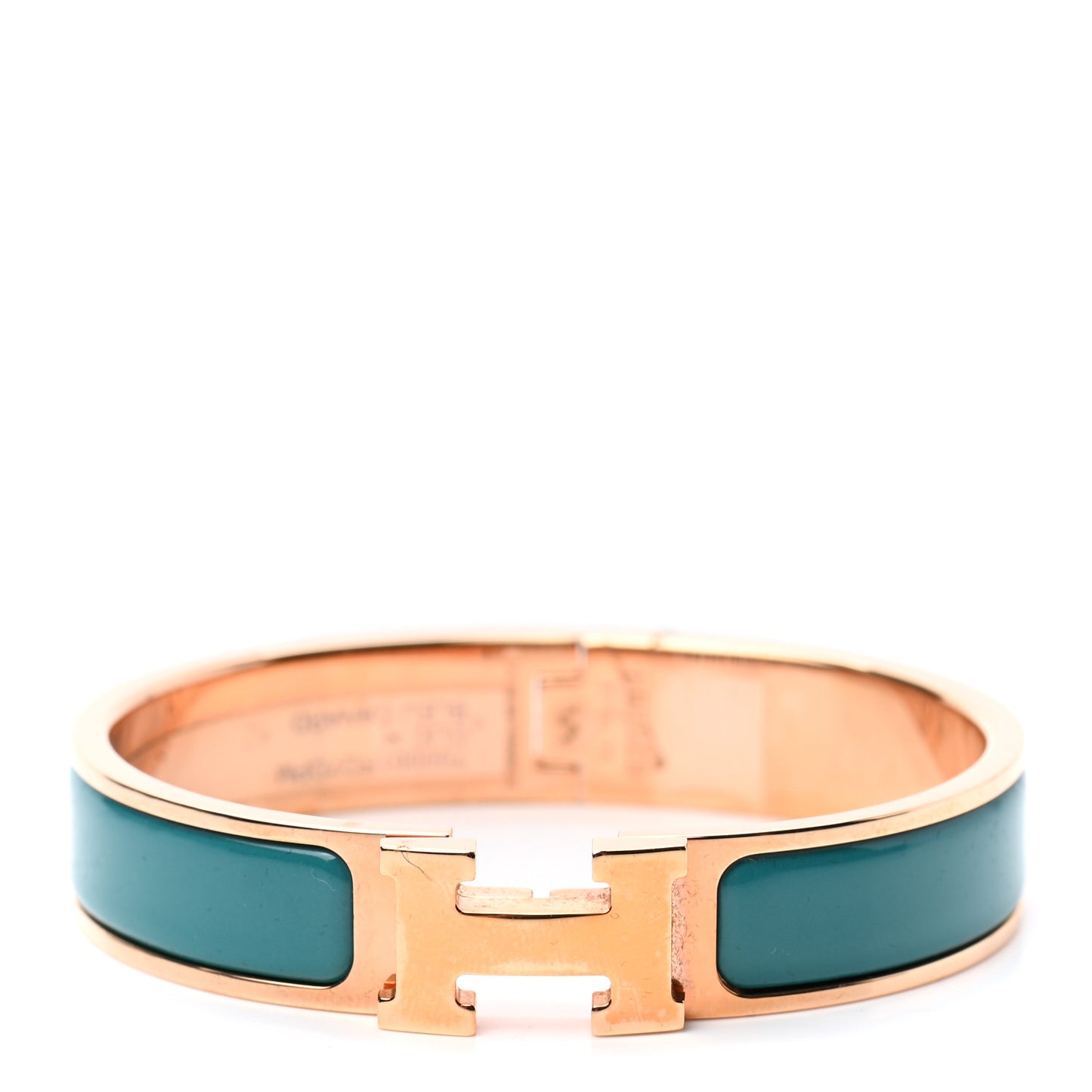 Enamel Narrow Clic Clac H Bracelet PM Bleu Canard