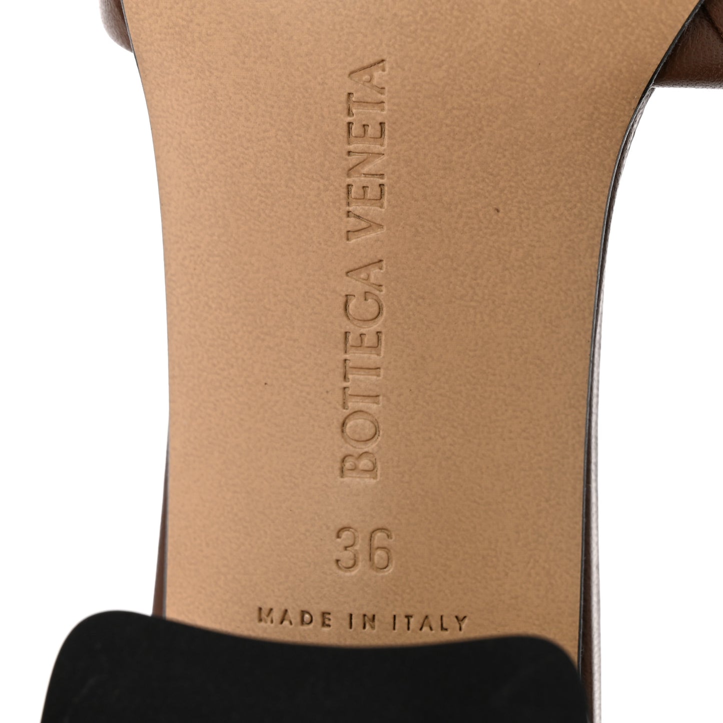 Nappa Intrecciato Parco Flat Sandals 36 Dark Taupe
