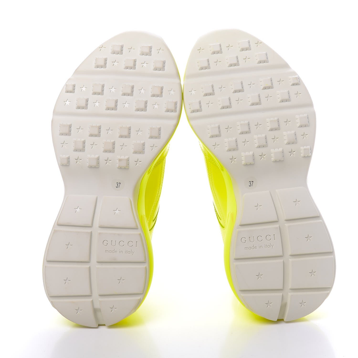 Gucci Calfskin Rhyton Sneakers 37 Fluo Yellow 5 of 9