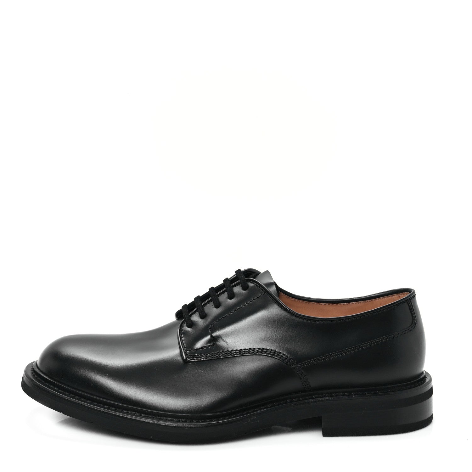 Bottega Veneta Scarpa Pelle Level Lace Up Mens Derby Shoes 44.5 Black 1 of 9