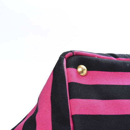 Prada Canapa Striped Tote Fuxia 12 of 15