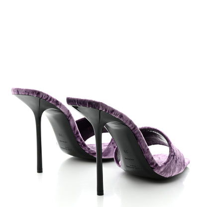Saint Laurent Velvet Baliqua 105 Mule Sandals 39 Malva 4 of 9
