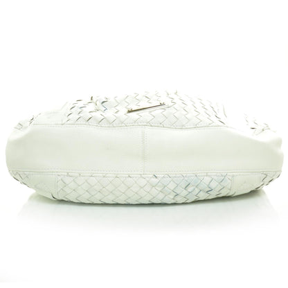 Burberry Woven Leather Large Malika Hobo Natural White 5 of 10