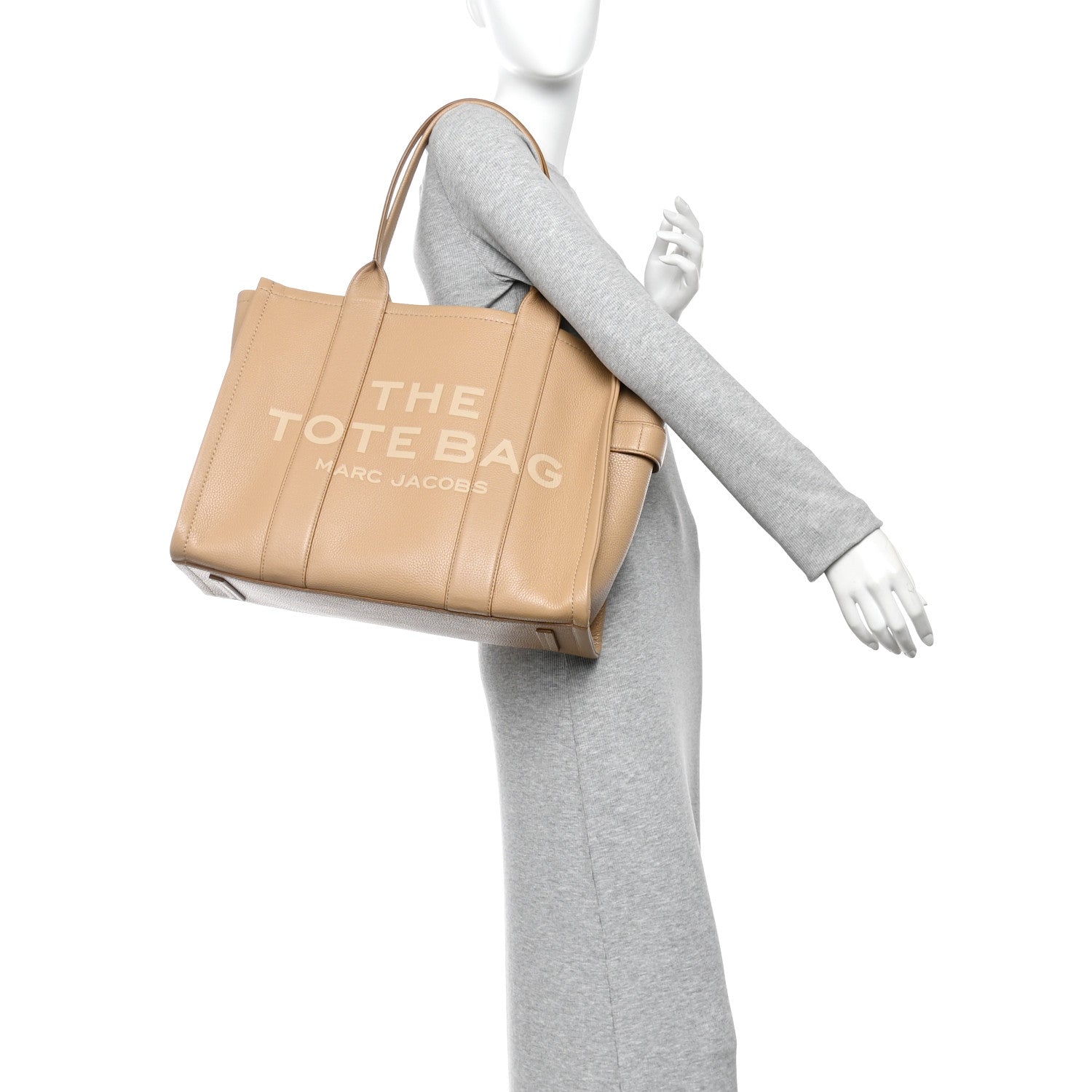Marc Jacobs Grained Calfskin Large The Tote Bag Camel 2 of 11