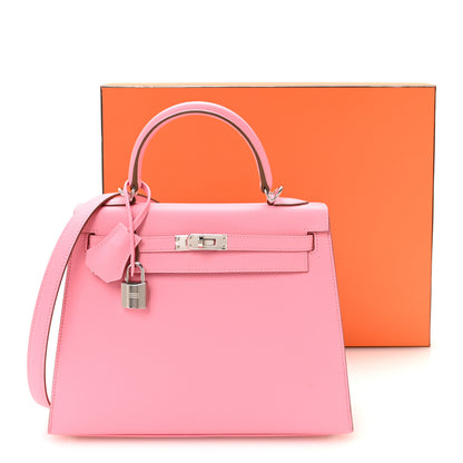 Hermes Epsom Kelly Sellier 25 Rose Confetti 10 of 10