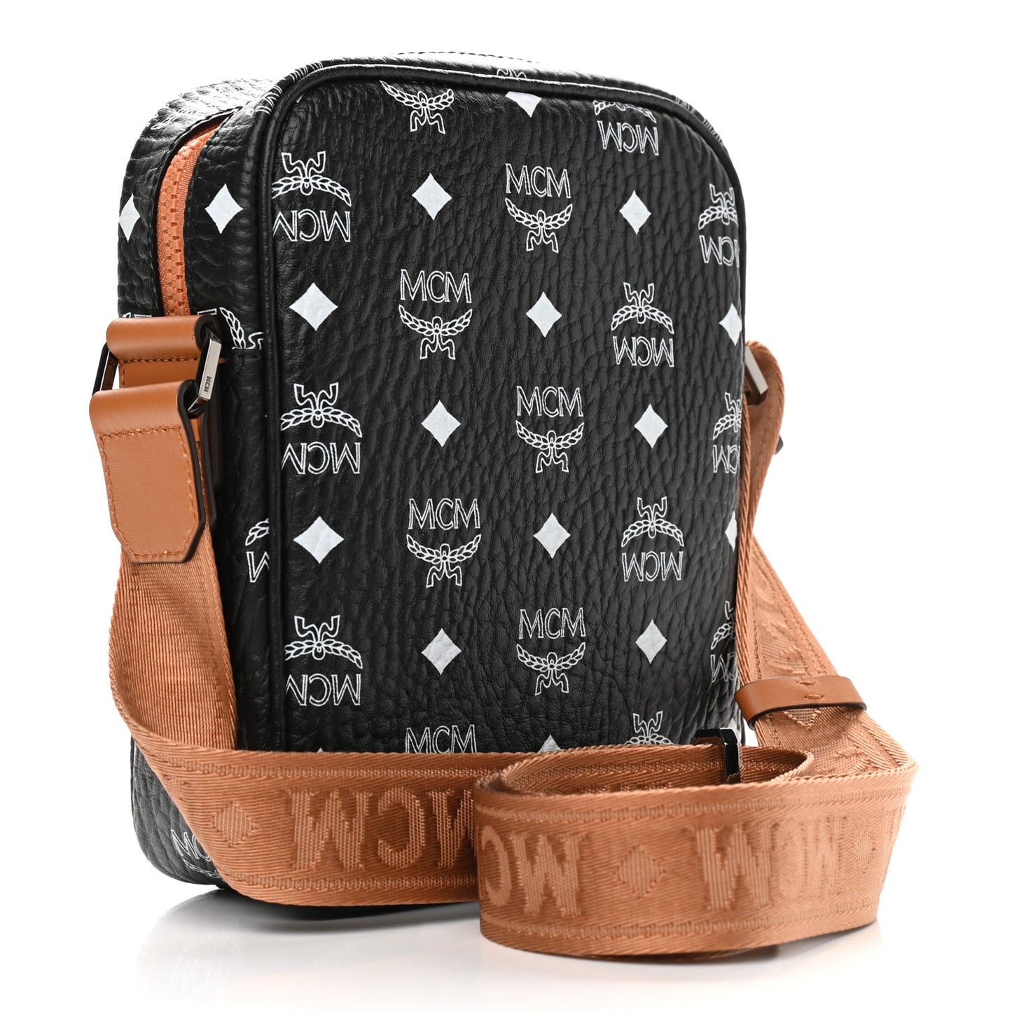 Visetos Camera Crossbody Bag Black Cognac