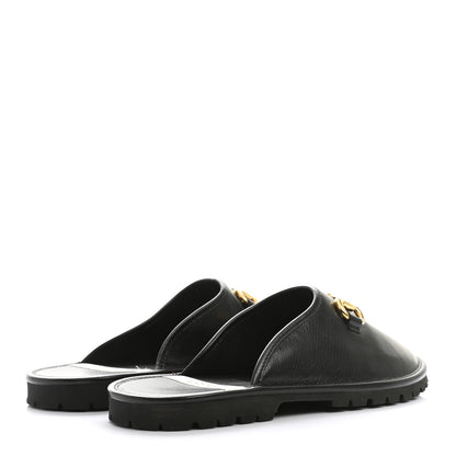 Gucci Goatskin Mens Horsebit Lug Sole Slippers 8 Black 4 of 10