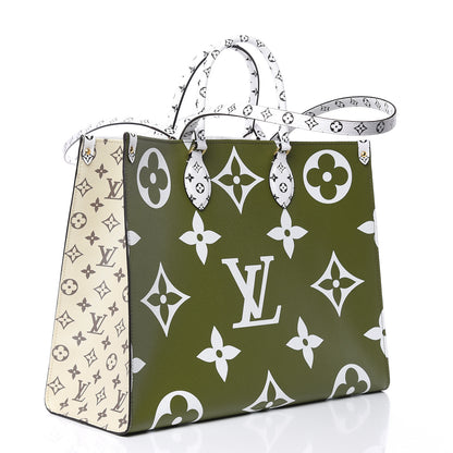 Louis Vuitton Monogram Giant Onthego GM Kaki Beige 3 of 10