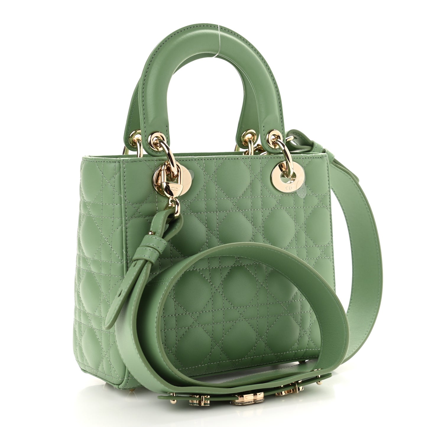 Lambskin Cannage Small My ABCDior Lady Dior Green
